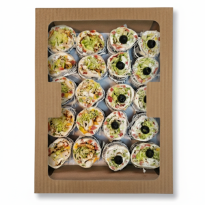 Box wrapów z indykiem/wegetariańskich